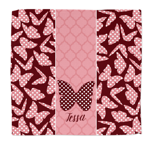 Custom Polka Dot Butterfly Microfiber Dish Rag (Personalized)