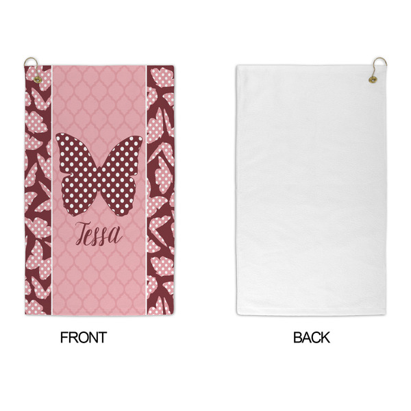 Polka Dot Butterfly Microfiber Golf Towels - APPROVAL