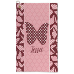 Polka Dot Butterfly Microfiber Golf Towel (Personalized)