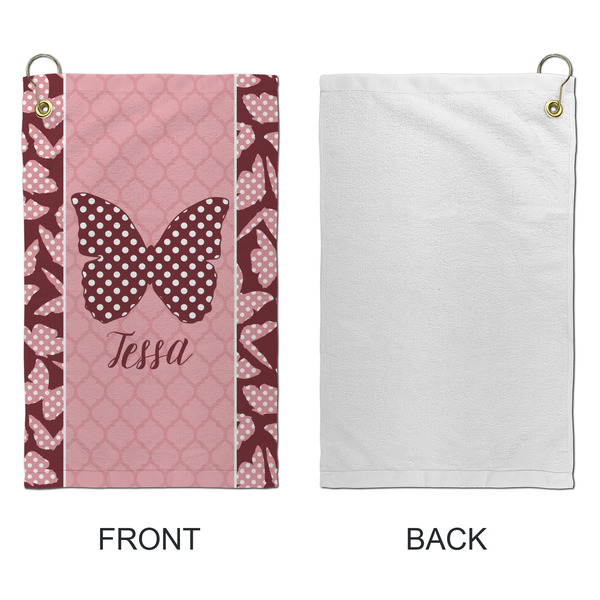 Polka Dot Butterfly Microfiber Golf Towels - Small - APPROVAL
