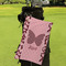 Polka Dot Butterfly Microfiber Golf Towels - Small - LIFESTYLE