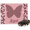 Polka Dot Butterfly Microfleece Dog Blanket - Large