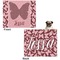 Polka Dot Butterfly Microfleece Dog Blanket - Large- Front & Back