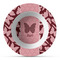Polka Dot Butterfly Plastic Bowl - Microwave Safe - Composite Polymer (Personalized)
