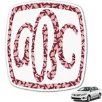 Polka Dot Butterfly Monogram Car Decal (Personalized)