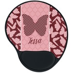 Polka Dot Butterfly Mouse Pad with Wrist Support