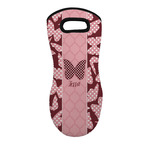 Polka Dot Butterfly Neoprene Oven Mitt - Single w/ Name or Text