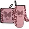 Polka Dot Butterfly Right Oven Mitt & Pot Holder Set w/ Name or Text