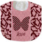 Polka Dot Butterfly New Baby Bib - Closed and Folded