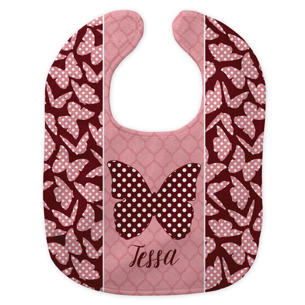 Polka Dot Butterfly New Bib Flat Approval
