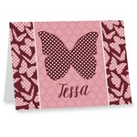Polka Dot Butterfly Note cards (Personalized)