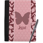 Polka Dot Butterfly Notebook Padfolio - Large w/ Name or Text