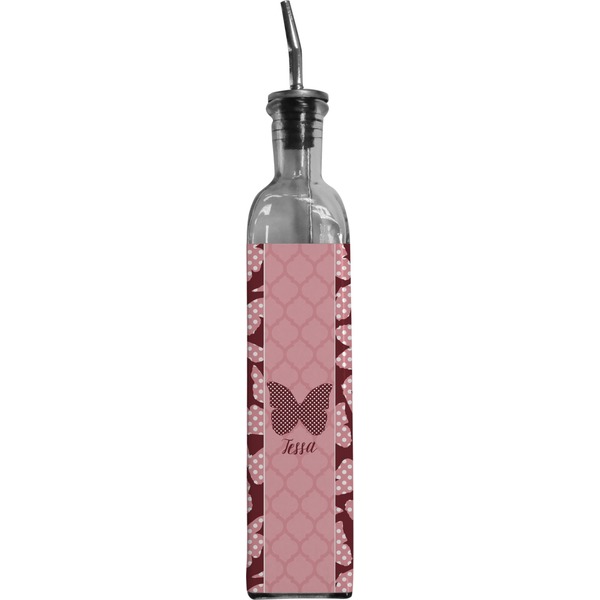 Custom Polka Dot Butterfly Oil Dispenser Bottle (Personalized)
