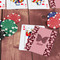 Polka Dot Butterfly On Table with Poker Chips