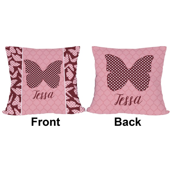 Polka Dot Butterfly Outdoor Pillow - 18x18