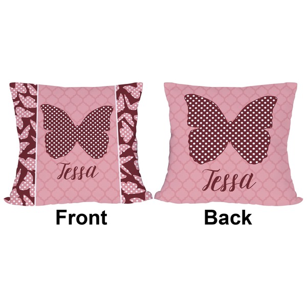 Polka Dot Butterfly Outdoor Pillow - 20x20