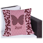 Polka Dot Butterfly Outdoor Pillow - 16" (Personalized)
