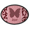 Polka Dot Butterfly Iron On Oval Patch w/ Name or Text