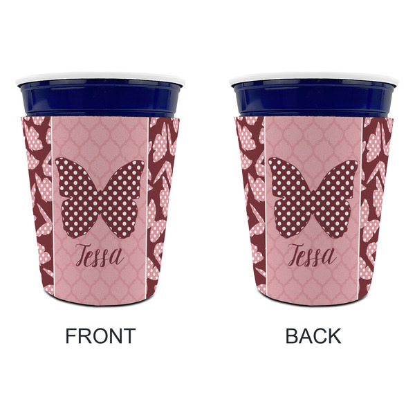 Polka Dot Butterfly Party Cup Sleeves - without bottom - Approval