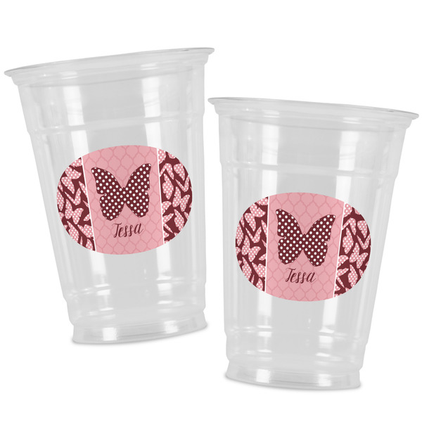 Polka Dot Butterfly Party Cups - 16oz - Alt View
