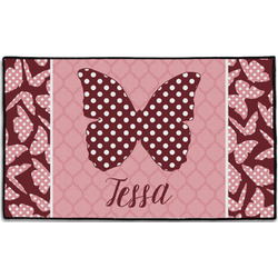 Polka Dot Butterfly Door Mat - 60"x36" (Personalized)
