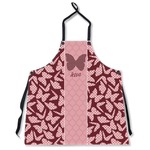 Polka Dot Butterfly Apron Without Pockets w/ Name or Text
