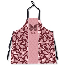 Polka Dot Butterfly Apron Without Pockets w/ Name or Text