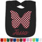Polka Dot Butterfly Personalized Black Bib