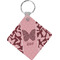 Polka Dot Butterfly Diamond Plastic Keychain w/ Name or Text