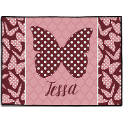 Polka Dot Butterfly Door Mat (Personalized)