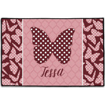 Polka Dot Butterfly Door Mat - 36"x24" (Personalized)