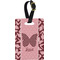 Polka Dot Butterfly Personalized Rectangular Luggage Tag