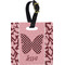 Polka Dot Butterfly Personalized Square Luggage Tag