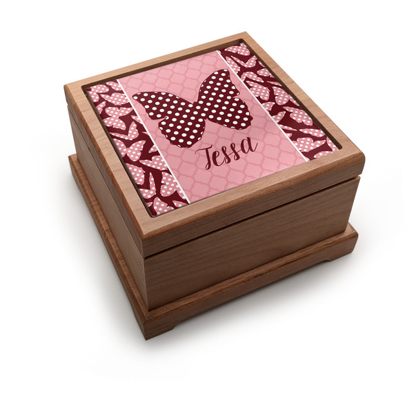 Custom Polka Dot Butterfly Pet Urn w/ Name or Text