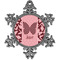 Polka Dot Butterfly Vintage Snowflake Ornament (Personalized)
