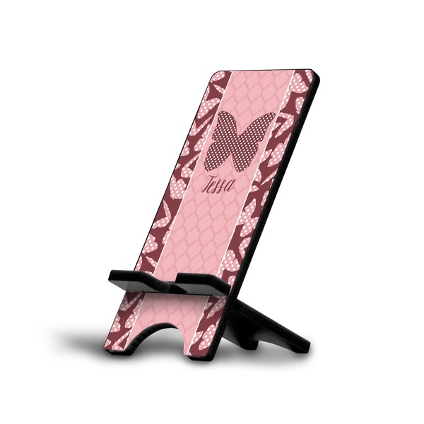 Custom Polka Dot Butterfly Cell Phone Stand (Personalized)