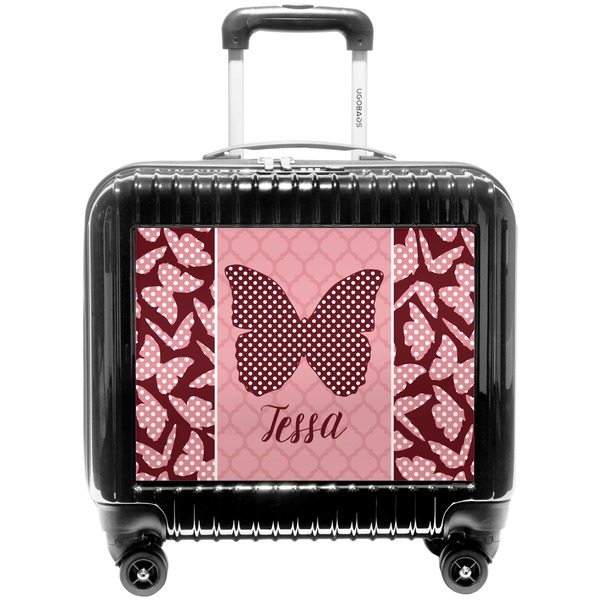 Custom Polka Dot Butterfly Pilot / Flight Suitcase (Personalized)