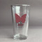 Polka Dot Butterfly Pint Glass - Full Color Logo (Personalized)