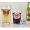 Polka Dot Butterfly Pint Glass - Two Content - In Context