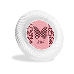 Polka Dot Butterfly Plastic Party Appetizer & Dessert Plates - 6" (Personalized)