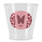 Polka Dot Butterfly Plastic Shot Glass (Personalized)