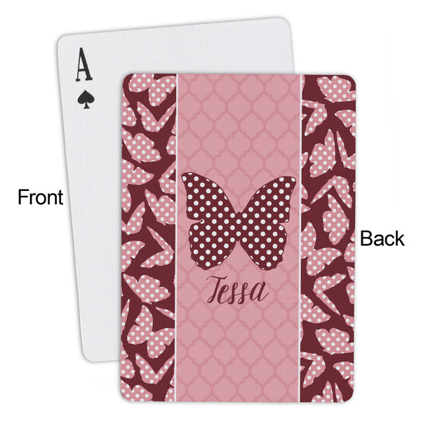 Polka Dot Butterfly Playing Cards - Approval