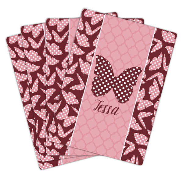 Polka Dot Butterfly Playing Cards - Hand Back View