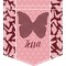 Polka Dot Butterfly Iron On Faux Pocket (Personalized)
