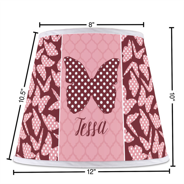 Polka Dot Butterfly Poly Film Empire Lampshade - Dimensions