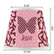 Polka Dot Butterfly Poly Film Empire Lampshade - Dimensions