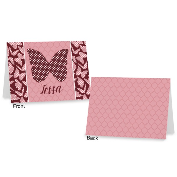 Polka Dot Butterfly Postcard - Front and Back