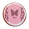 Polka Dot Butterfly Printed Icing Circle - Medium - On Cookie