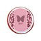 Polka Dot Butterfly Printed Icing Circle - XSmall - On Cookie