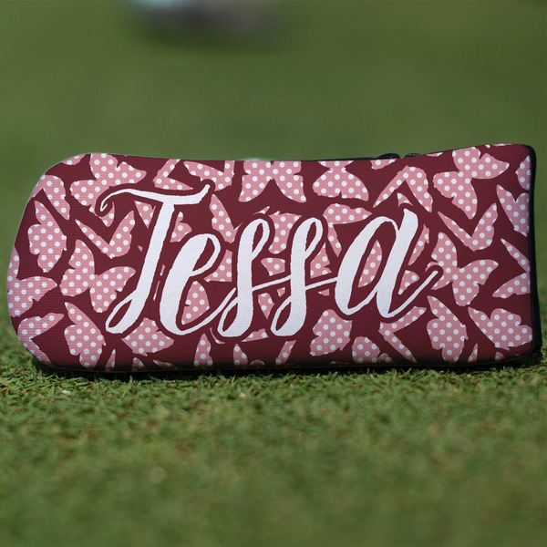 Custom Polka Dot Butterfly Blade Putter Cover (Personalized)